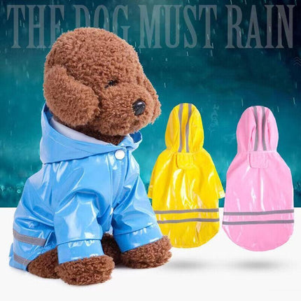 Outdoor Hoodies Jacket Waterproof Pet Dog Clothes Puppy Raincoat Rain Coat AU - Aimall