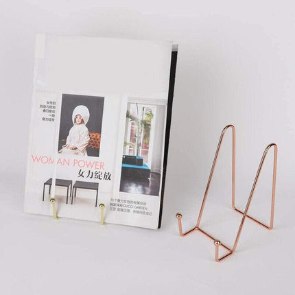 Iron Display Stand Dish Rack-Plate Bowl Picture Frame Photo Book Pedestal Holder - Aimall