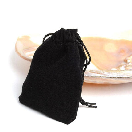 Black Velvet Pouch Drawstring Bags Wedding Favours Gift Party Jewellery Packing - Aimall