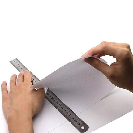 1/2 x 10cm 15cm 20cm Double Sided Stainless Steel Metal Ruler Rule Precision AU - Aimall