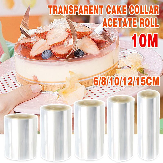 10m Clear Cake Collar Roll Acetate Cake Sheet Surrounding Baking Cake Decoration - Aimall