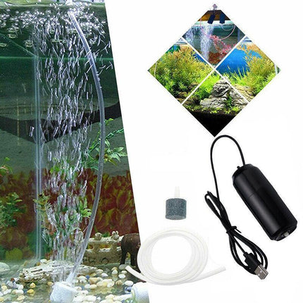 USB Aquarium Oxygen Pump Mini Fish Tank Air Pump Compressor Aerator Accessories - Aimall