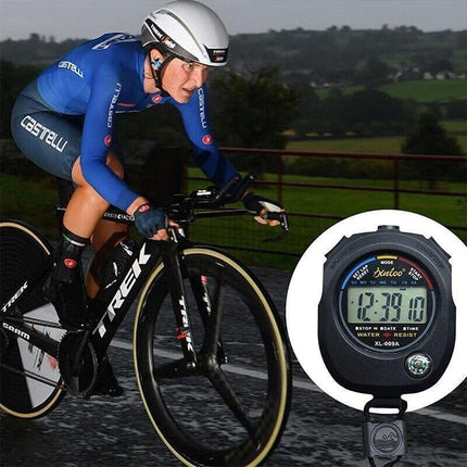2X Handheld Stop watch Digital Chronograph Counter Sports StopWatch Timer Alarm - Aimall