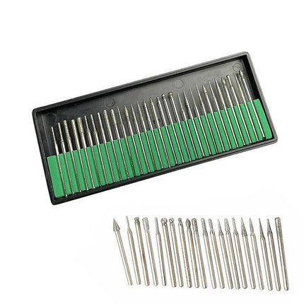 90PCS Diamond Burr Engraving Rotary Tool Drill Bit Kit Burrs DREMEL AU 90 pc 3mm - Aimall