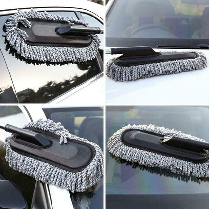 Car Wash Duster Cleaning Microfiber Telescoping Brush Dusting Dust Wax Mop - Aimall