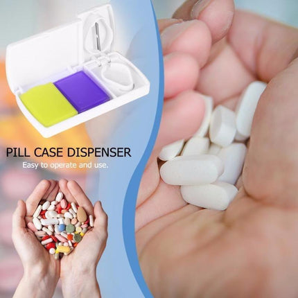 Pill Cutter Box Grinder Medicine Box Tablet Crusher Pill Splitter Storage Case - Aimall