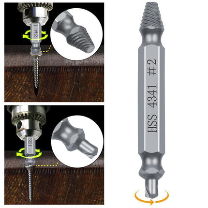 6PCS Damaged Screw Extractor Set Easy Out Broken Drill Bit Remover Kit Speed Out - Aimall
