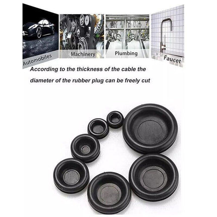 Auto Rubber Grommet Assortment Set 400 PCS Fastener Kit Blanking 7 Popular Sizes - Aimall