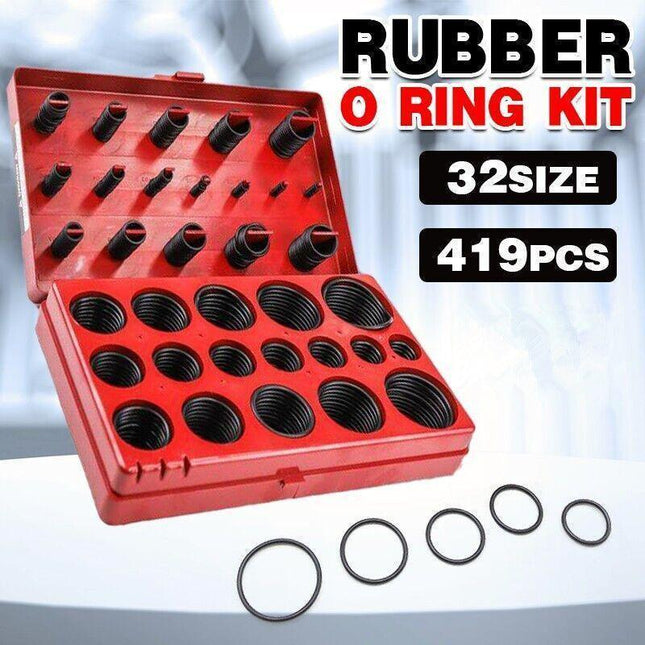 419 PCS Rubber O Ring Kit Metric Grommet Seal Plumbing Garage O-Ring Assortment - Aimall