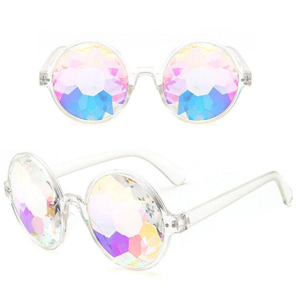 Kaleidoscope Glasses Rave Festival EDM Sunglasses Diffracted Lens Party Show AU - Aimall