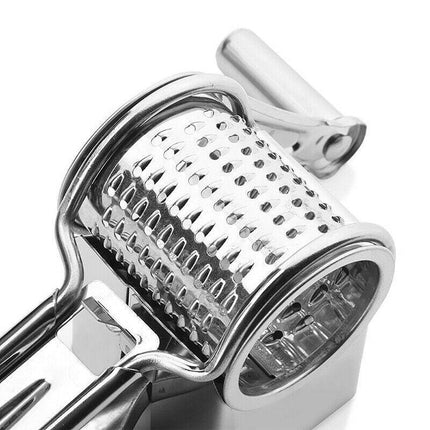 4 Set Multifunction Rotary Cheese Grater Hand Held Cut Slicer Stainless Steel AU - Aimall