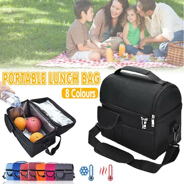 Insulated Lunch Bag Box Tote Cooler For Adults Women Men Hot Cold Food Thermal - Aimall