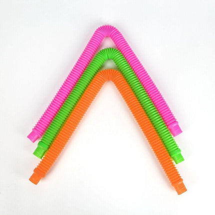 6PCS Fidget Pop Tube Pip Sensory Stress Game Relief Toys Kids Tools Adults Chain - Aimall