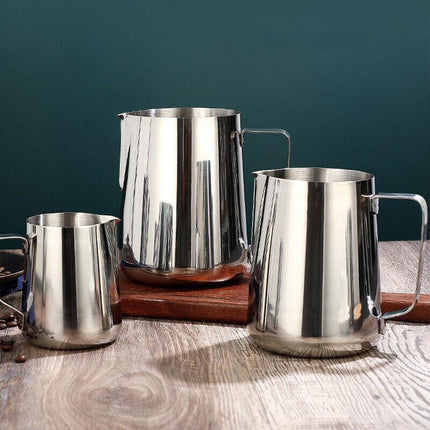 150-1000ML Stainless Steel Milk Coffee Jug Latte Espresso Frothing Scale Pitcher - Aimall
