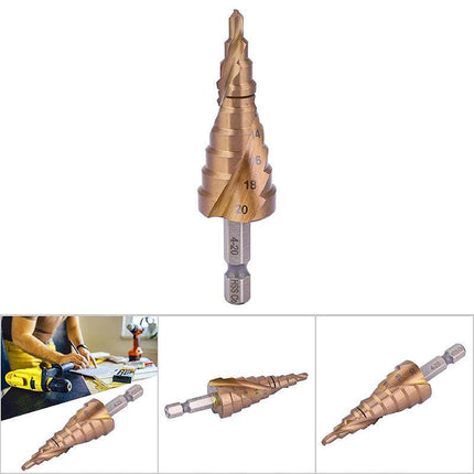 HSS M35 Cobalt Steel Step Cone Drill Bit Hole Saw Cutter 4-12/20/32mm 5-21/27mm - Aimall