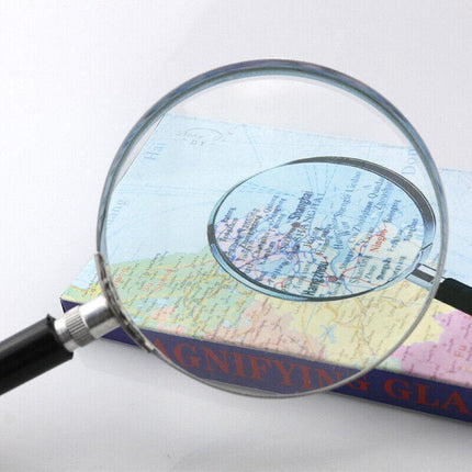 Quality 50MM Silver Metal Magnifying Glass Lens Magnifier Loupe 10x MAGNIFIER AU - Aimall