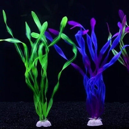 Green Artificial Plants Fish Tank Aquarium Aquatic Plants Simulated Water Grass - Aimall