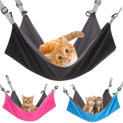 Waterproof Cat Hammock Hanging Bed Double Layer Dual Side Sleep Cage Swing Chair - Aimall