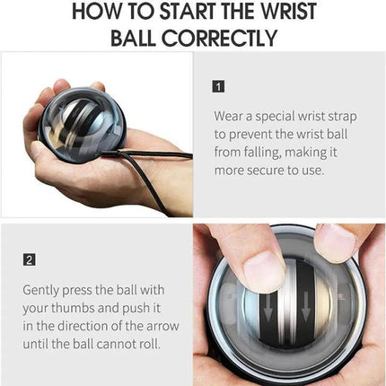 LED Wrist Ball Trainer Relax Gyroscope Ball Muscle Power Ball Gyro Arm Exerciser - Aimall