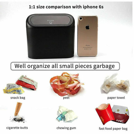 Auto Car Trash Rubbish Can Garbage Dust Dustbin Box Case Holder Bin Mini Trash - Aimall