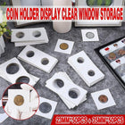 100X Staple Coin Holder Display Clear Window Storage Protect Penny Cent - Aimall