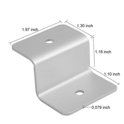 4 PCS Solar Panel Z-Bracket Mounting Flat Roof Yacht RV Mount Aluminum Kit AU - Aimall