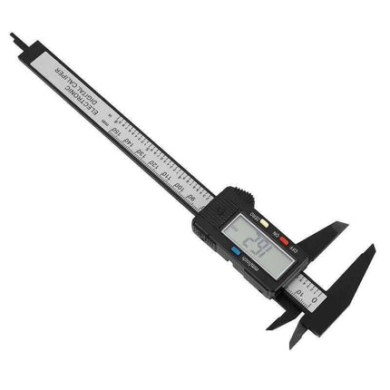 Electronic Digital Vernier Caliper 150mm 6'' Inch Micrometer Gauge Carbon Fiber - Aimall