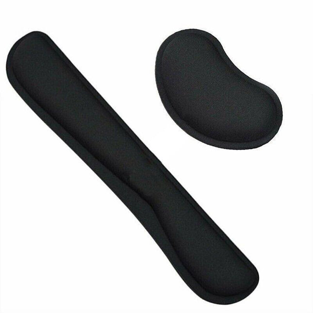 Keyboard Wrist Rest Pad and Mouse Gel Wrist Rest Support Cushion w/ Memory Foam - Aimall
