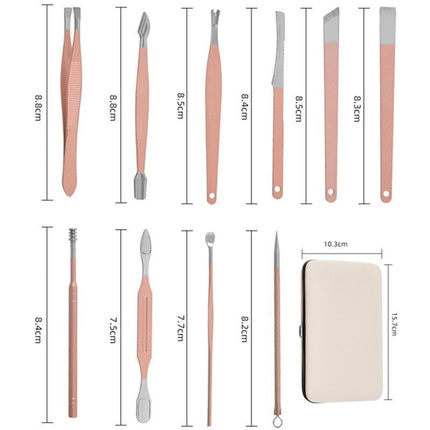 18PCS Manicure Pedicure Kit Set Stainless Steel Nail Grooming Clippers Tools - Aimall