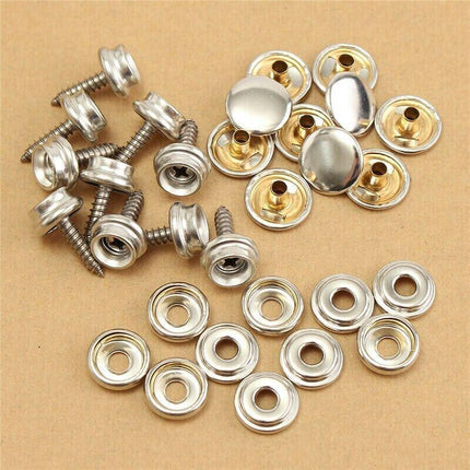 62PCS Stainless Steel Canvas to Screw Press Stud Snap Kit Boat Cover OZ Stock - Aimall