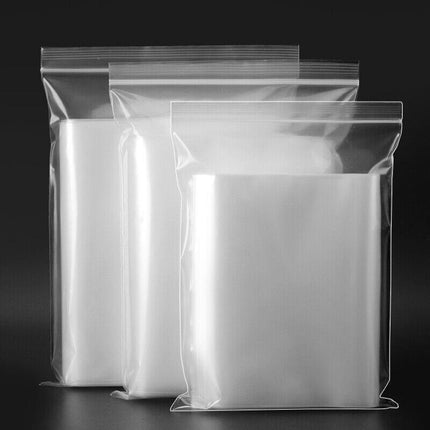 100/200/300/500PCS 10C Bulk Resealable Zip Bags PE Clear Plastic Bag Zipper AU - Aimall