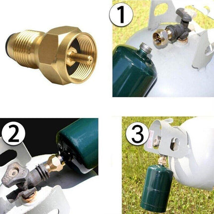 BBQ Propane Gas Refill Adapter 1Lb Cylinder Tank Coupler Heater Bottle Tool AU - Aimall