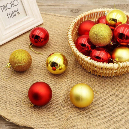 24PCS/Pack Christmas Tree Xmas Balls Decorations Baubles Party Wedding Ornament - Aimall