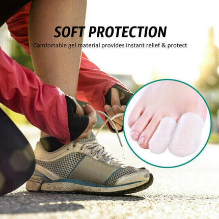 Silicone Toe Sleeve Gel Toe Cap Cover Protector Finger Tube Corn Pain Relief AU - Aimall