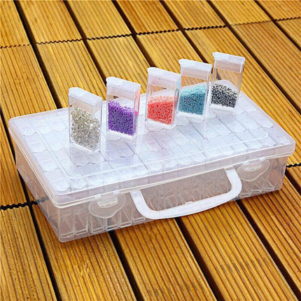 64 Grids Bottles Diamond Painting Storage Box Tool Art Nail Accessories Case Kit - Aimall
