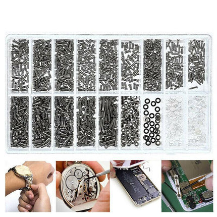 1000PCS Tiny Repair Screws Nuts Screwdriver Kit Set For Eyeglass Glasses WatchAU - Aimall