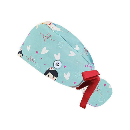 LongHair Surgical Scrub Cap Doctor Nurse Bouffant Hat Adjustable Comfy HeadCover - Aimall