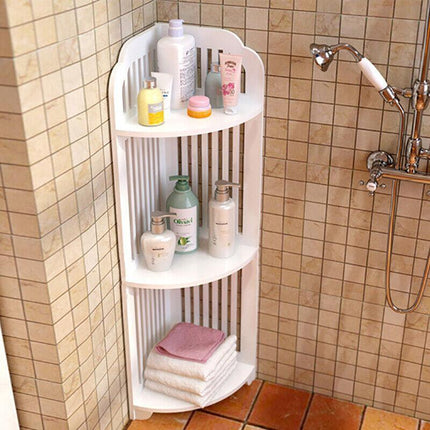 3 Tiers Bathroom Cabinet Corner Shelf Toilet Shower Cupboard Storage Rack AU - Aimall