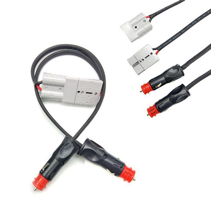 50 Amp Anderson Plug to Merit Cigarette Plug Adapter 50cm - Aimall