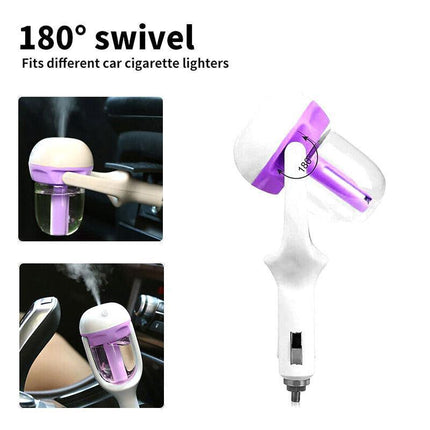 Mini Car Air Humidifier Essential Oil Diffuser Ultrasonic Aroma Mist Purifier - Aimall