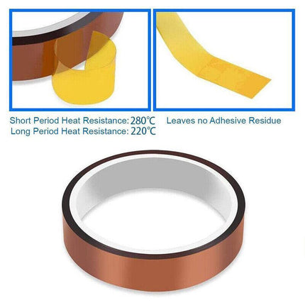 33M 5-25MM Kapton Tape High Temperature Heat Resistant Polyimide 3D Printer VIC - Aimall