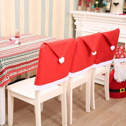 6 PCS Christmas Back Chair Cover Xmas Santa Home Decoration Ornaments 60x50cm AU - Aimall