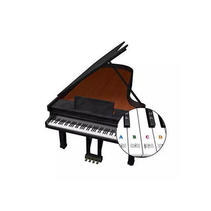 TRANSPARENT Keyboard Piano Stickers 88/61/54/49/37 KEYS Sticker Note For Learner - Aimall
