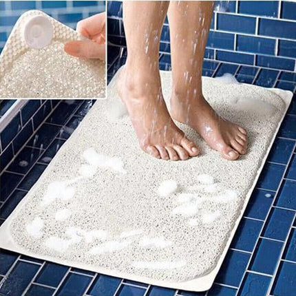 1x Shower Rug Anti Slip Loofah Bathroom Bath Mat Carpet Water Drains Non Slip AU - Aimall