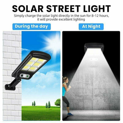 Solar Street LED Light Motion Sensor Remote Outdoor Garden Flood Down Lamp AU - Aimall