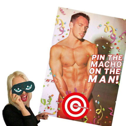 Pin The Macho On The Man Hens Night Party Game Fun Willy Bride To Be AU - Aimall