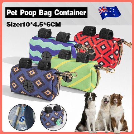 Pet Pouch Dog Poop Bag Container Dispenser Puppy Pick-Up Poo Waste Bags Holder - Aimall