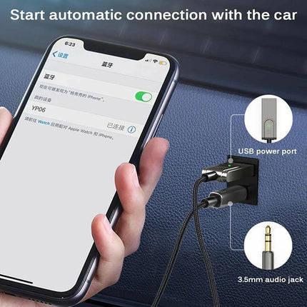 Wireless Bluetooth 5.0 Receiver Dongle Car AUX 3.5mm Adapter Cable Hot - Aimall