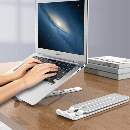 Folding Laptop Stand Portable Tablet Holder Bracket Desktop Adjustable Riser AU - Aimall