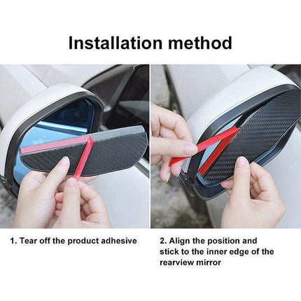 2PCS Car Rear View Side Mirror Rain Board Eyebrow Guard Sun Visor Accessories AU - Aimall